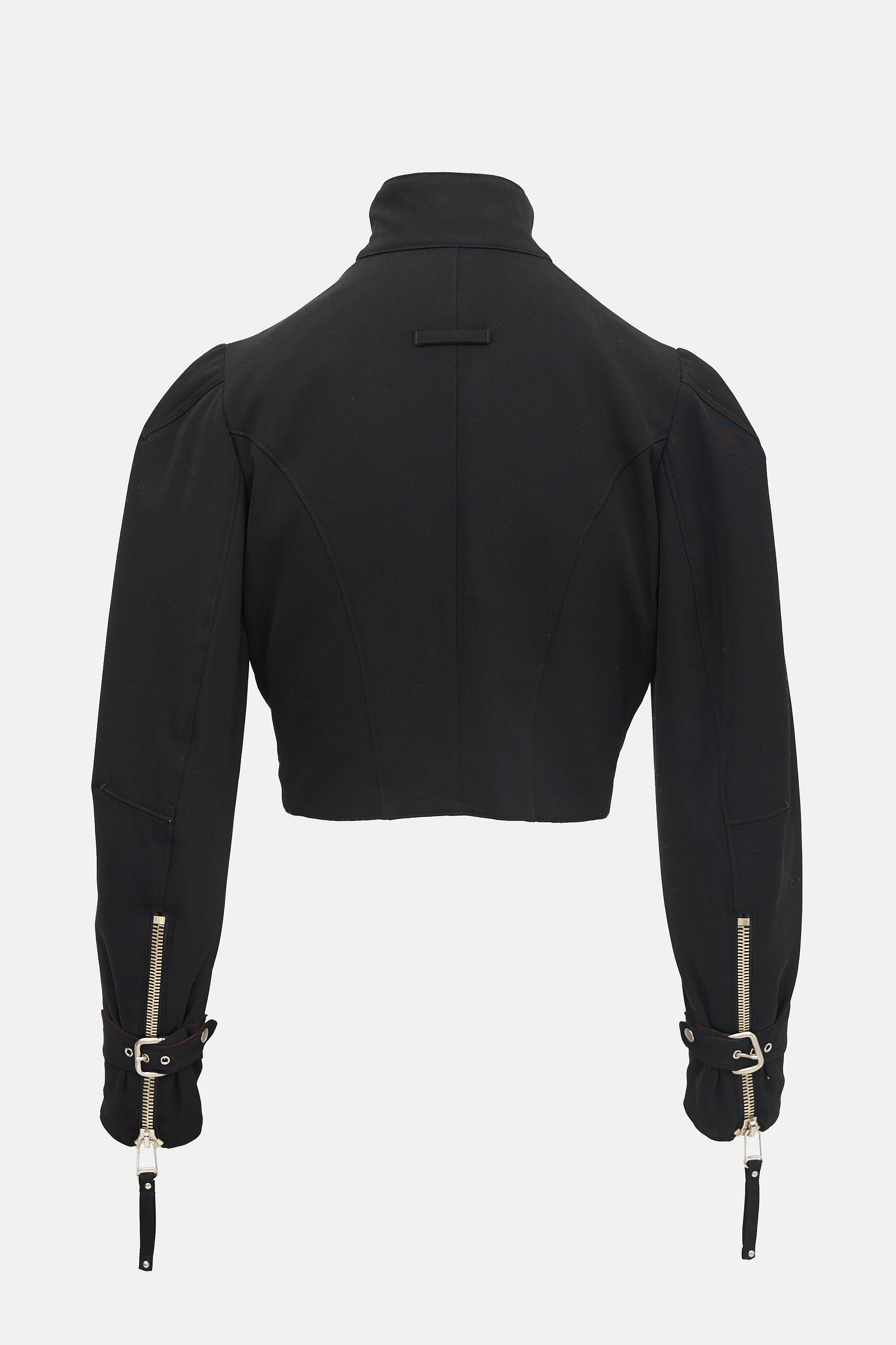 Buckle Pleated Crop Jacket