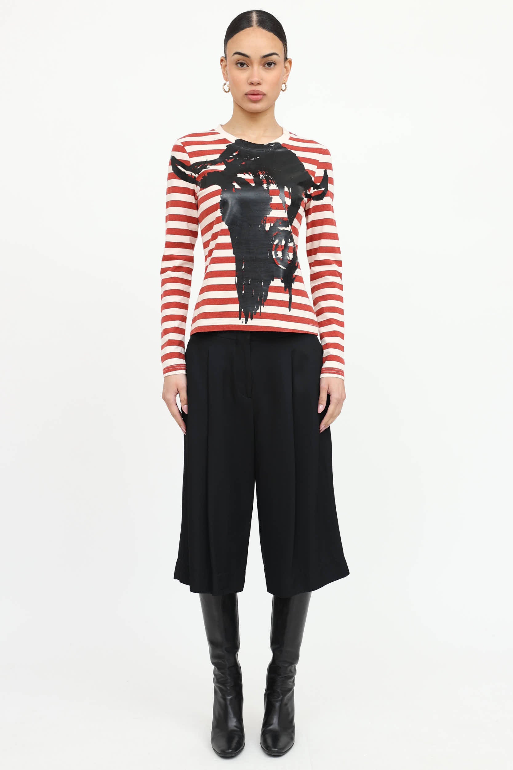 Striped Graphic Top