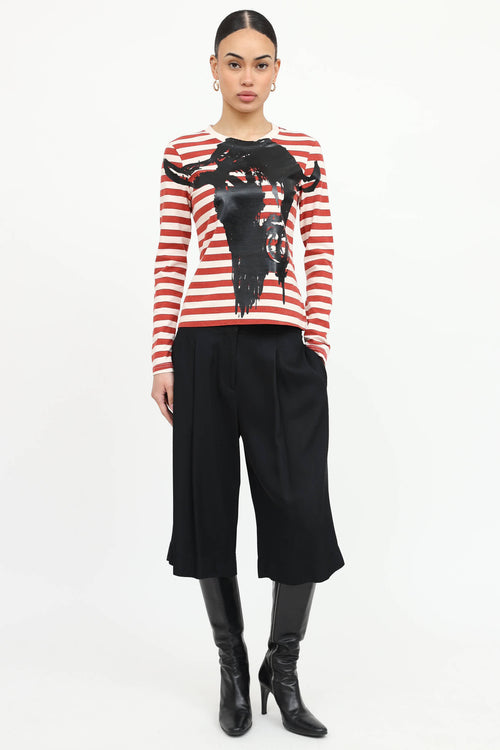 Striped Graphic Top