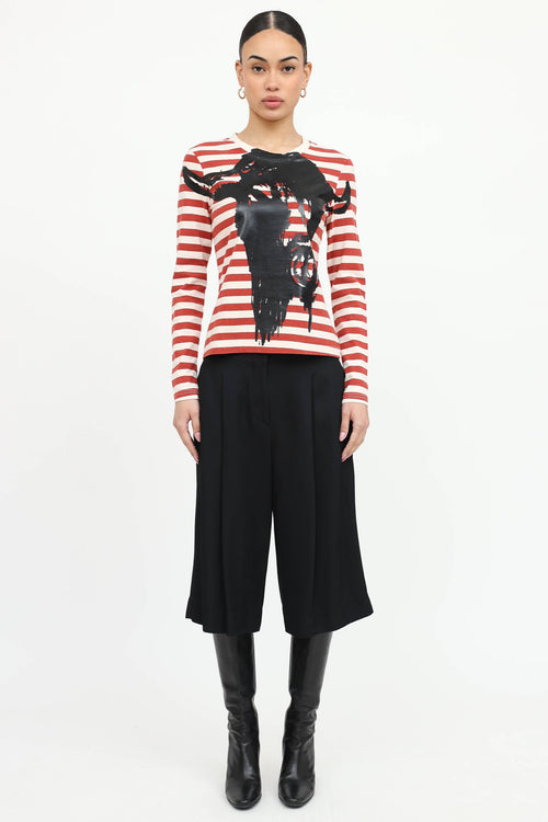 Striped Graphic Top