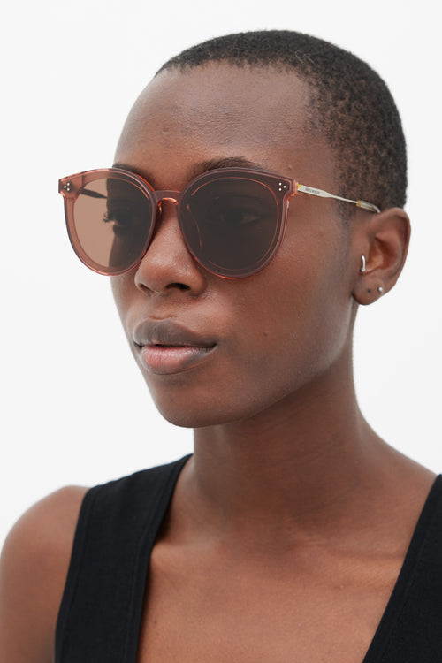 Gentle Monster Pink & Silver Jack Hi Circular Sunglasses