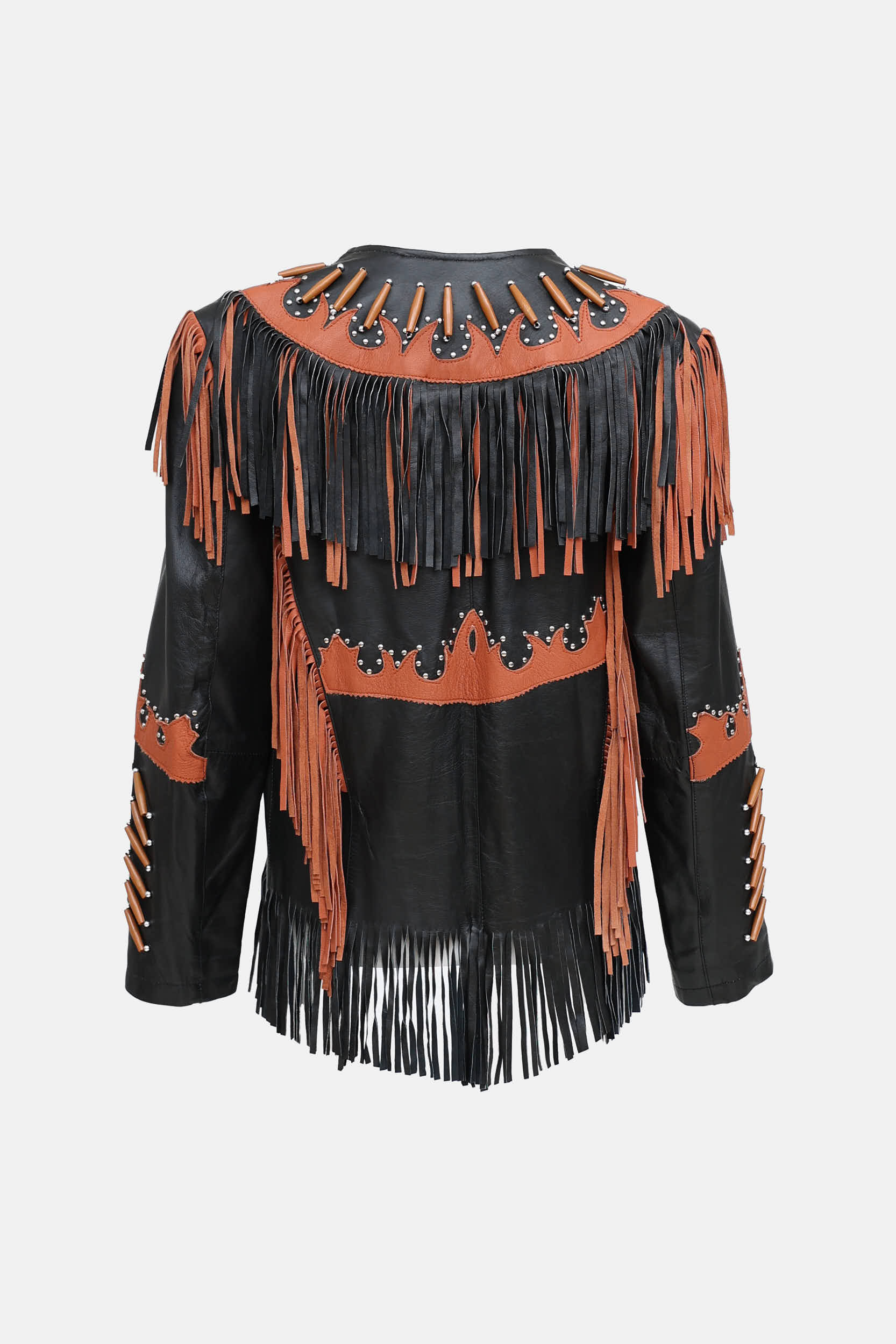 VSP Archive Beaded Fringe Leather Jacket