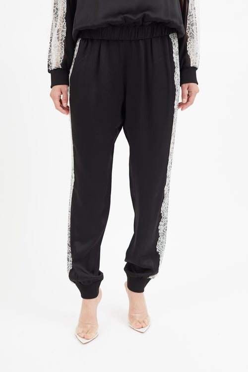Giambattista Valli Black & White Lace Jogger