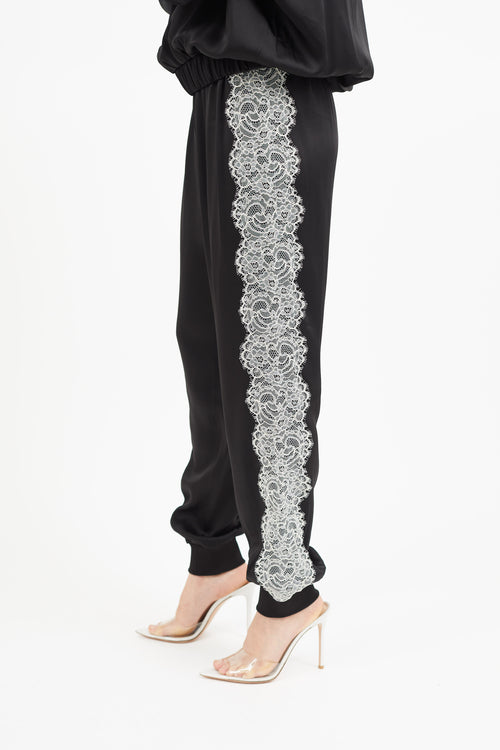 Giambattista Valli Black & White Lace Jogger