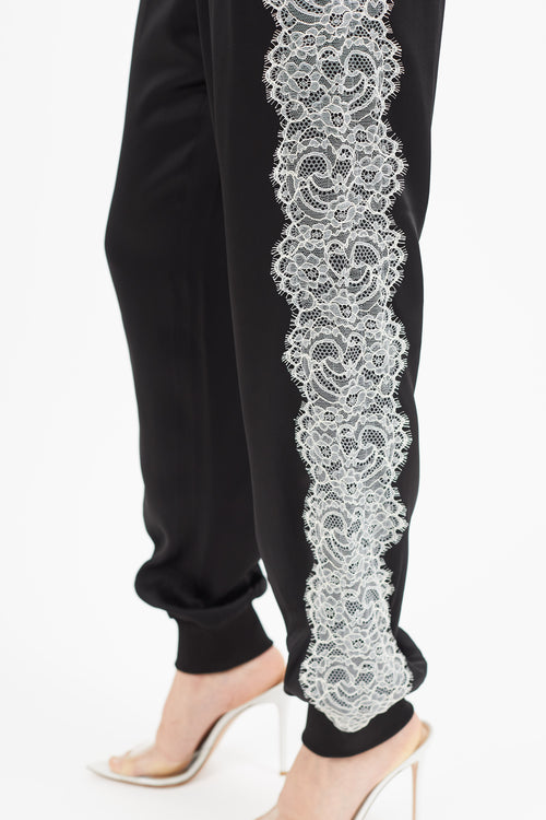 Giambattista Valli Black & White Lace Jogger