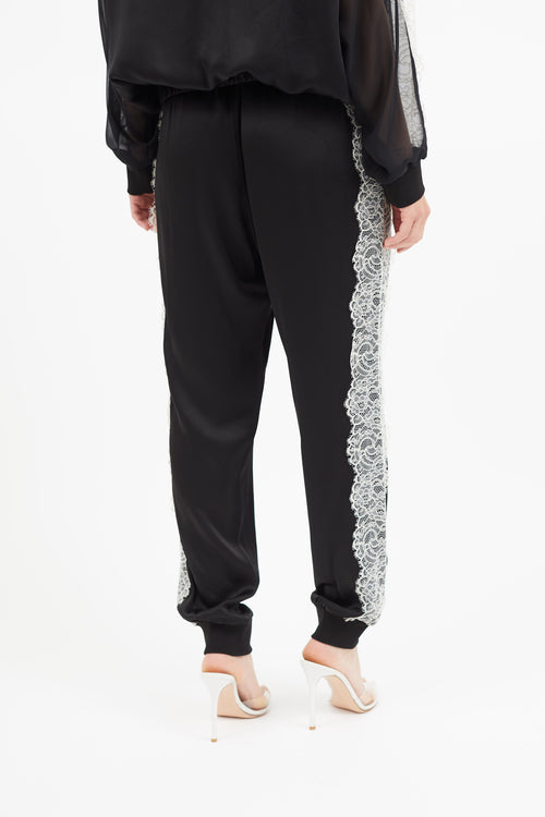 Giambattista Valli Black & White Lace Jogger