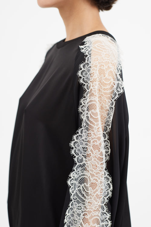 Giambattista Valli Black & White Lace Top