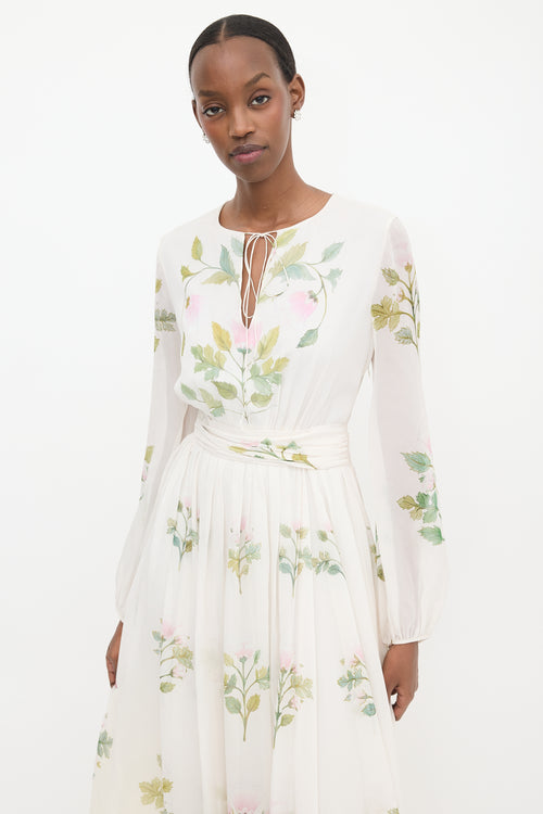 Giambattista Valli Silk Crepe Floral Maxi Dress