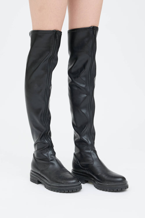 Gianvito Rossi Mardsen Leather Knee High Boot