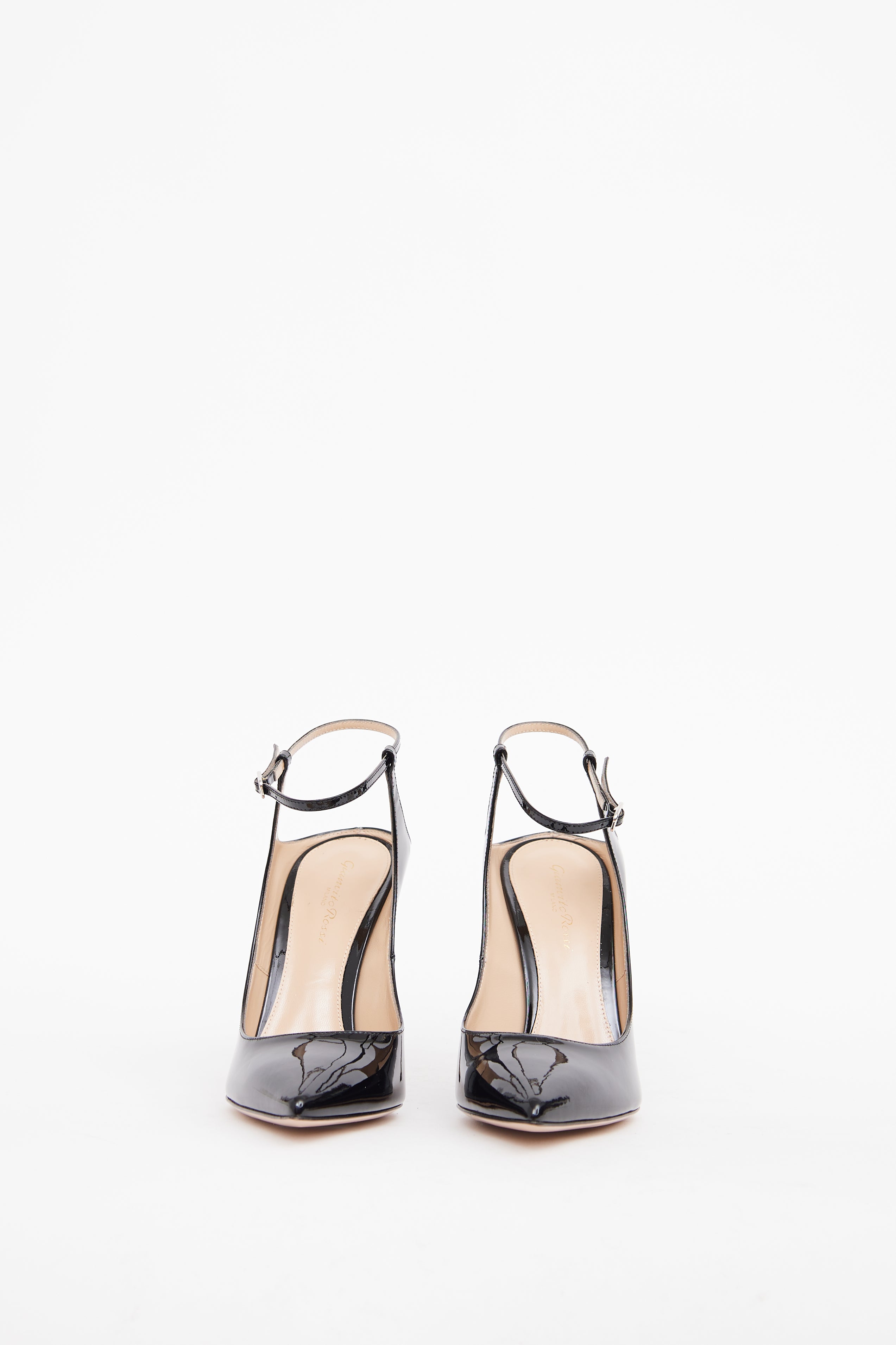 Gianvito Rossi Black Patent Ankle Pump