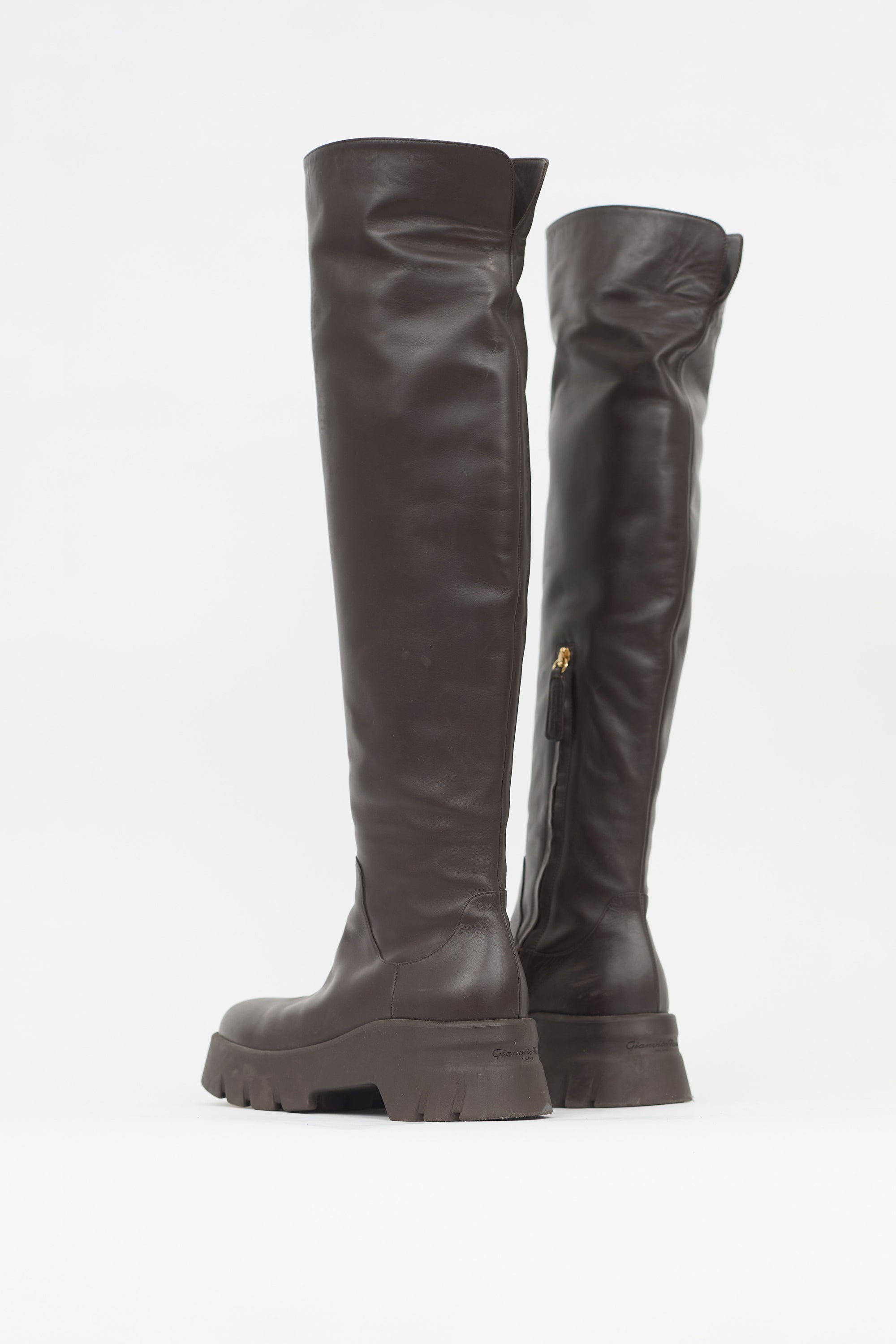 Gianvito Rossi Leather Knee High Boot