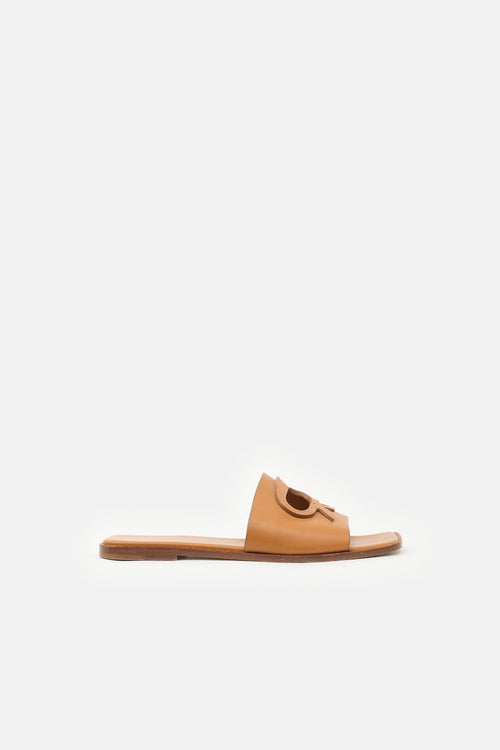 Gianvito Rossi Leather Ribbon Slide
