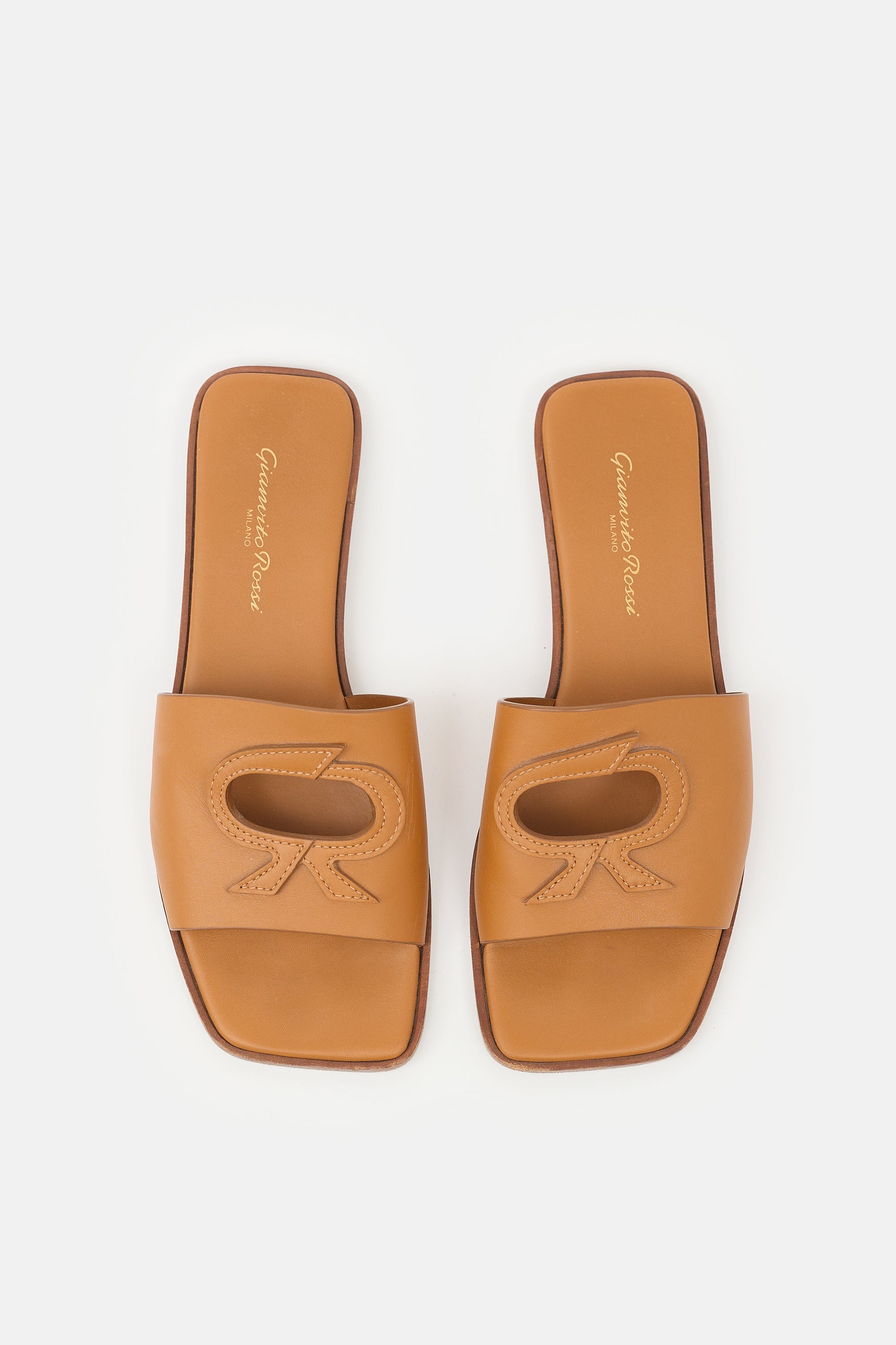 Gianvito Rossi Leather Ribbon Slide