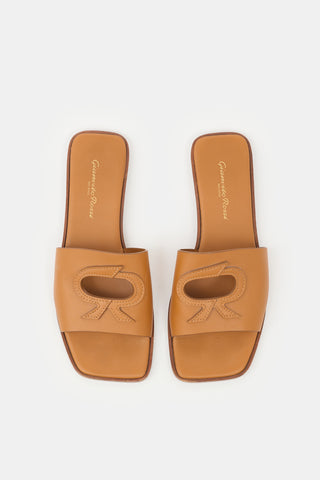Gianvito Rossi Leather Ribbon Slide