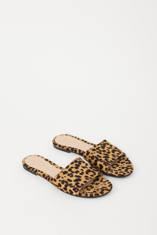 Gianvito Rossi Brown & Beige Patterned Hair Slide