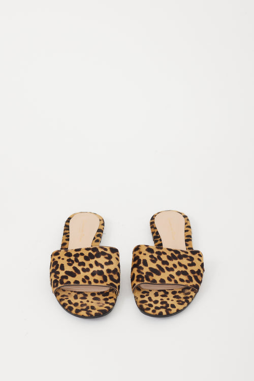 Gianvito Rossi Brown & Beige Patterned Hair Slide