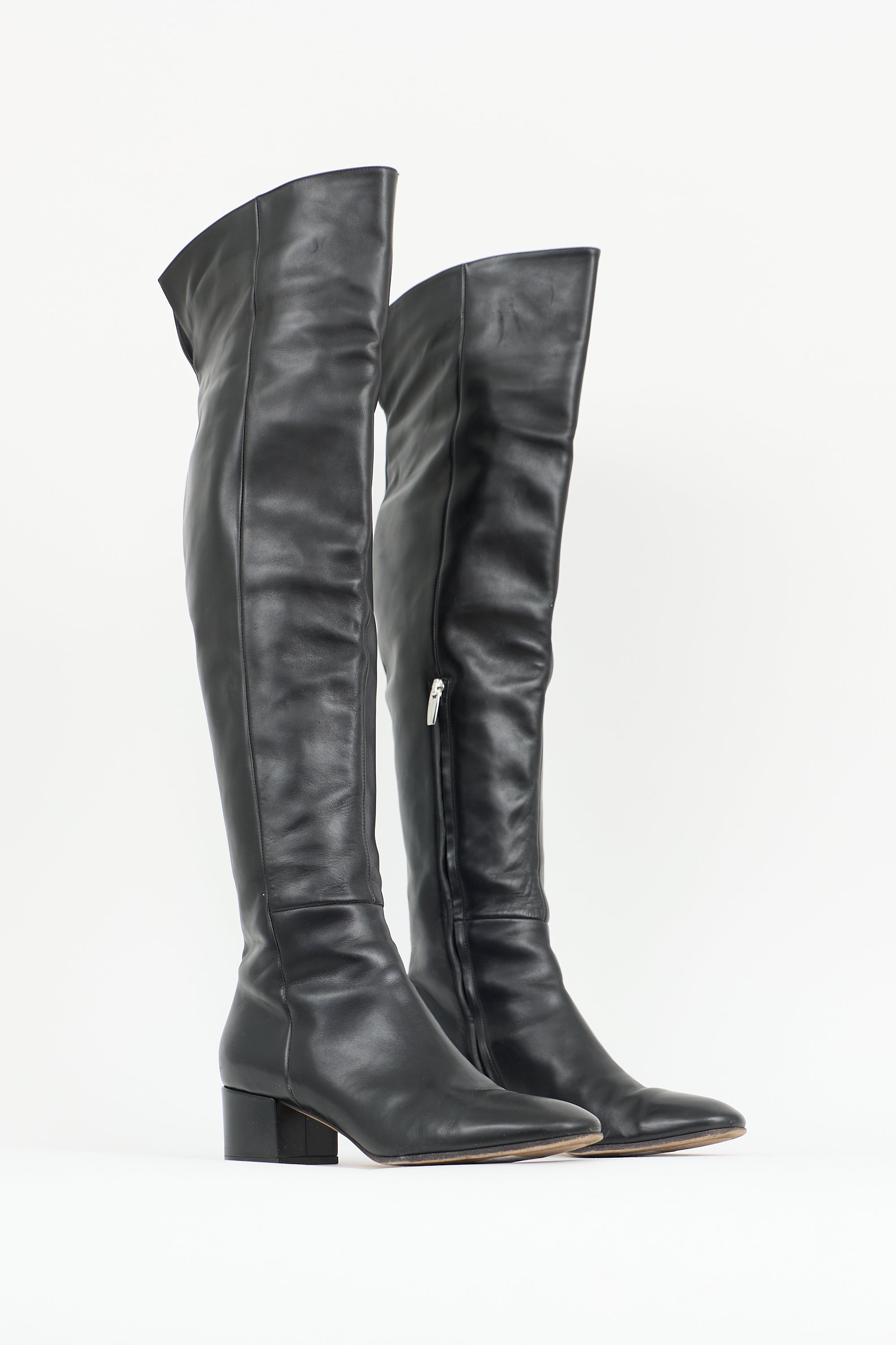 Gianvito Rossi Leather Thigh High Boot