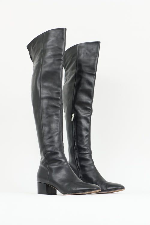 Gianvito Rossi Leather Thigh High Boot