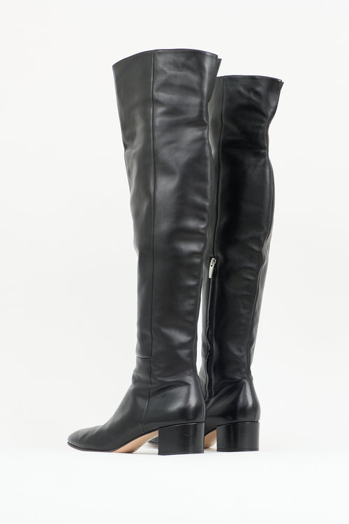 Gianvito Rossi Leather Thigh High Boot