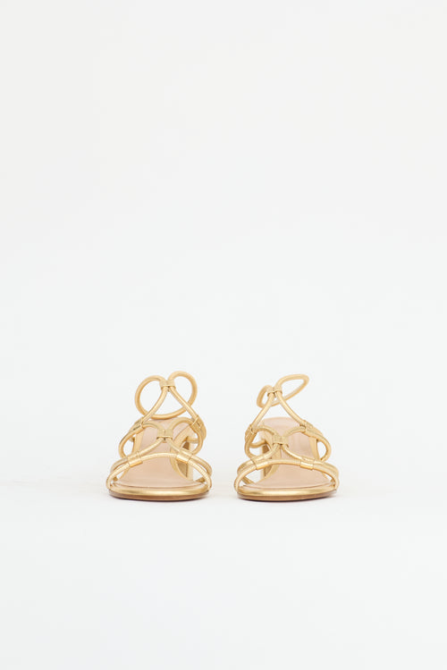 Gianvito Rossi Metallic Leather Sandal