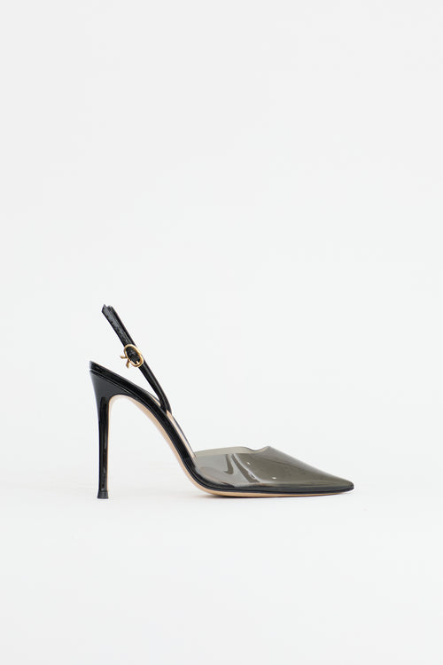 Gianvito Rossi Vinyl Ribbon D'Orsay Heel