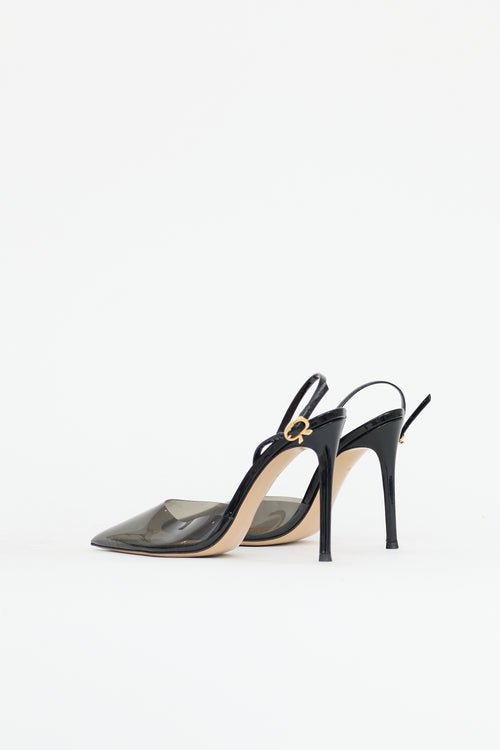 Gianvito Rossi Vinyl Ribbon D'Orsay Heel