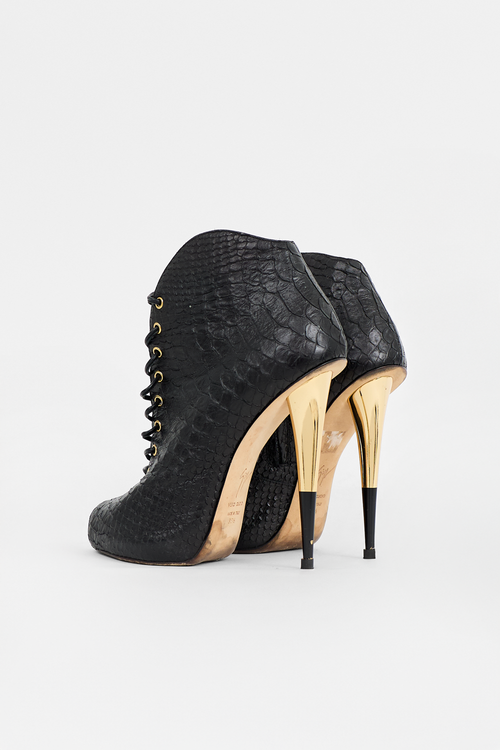 Giuseppe Zanotti Exotic Leather Golia Bootie