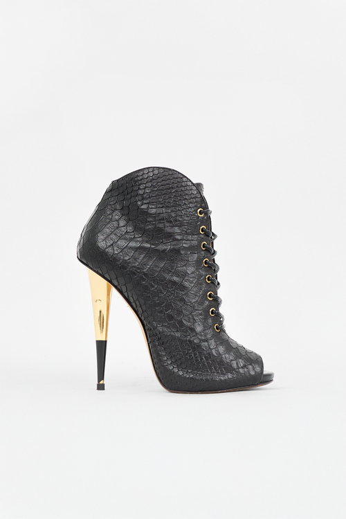 Giuseppe Zanotti Exotic Leather Golia Bootie