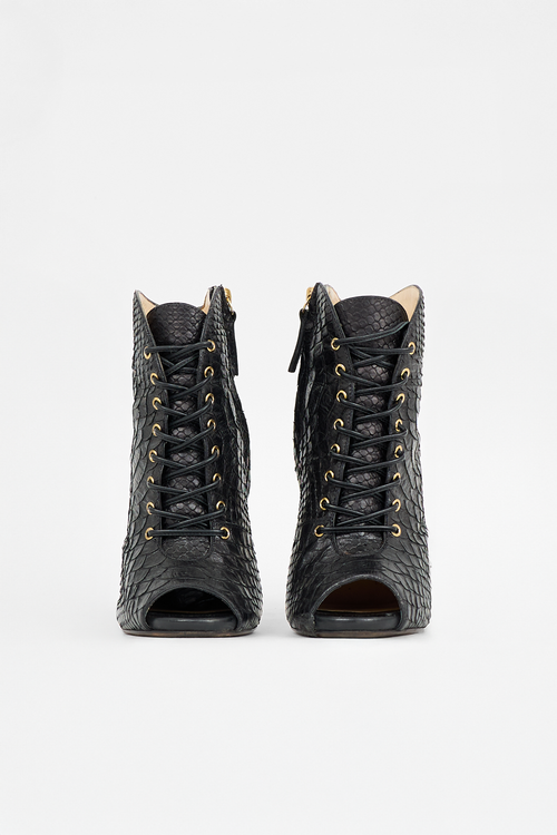Giuseppe Zanotti Exotic Leather Golia Bootie