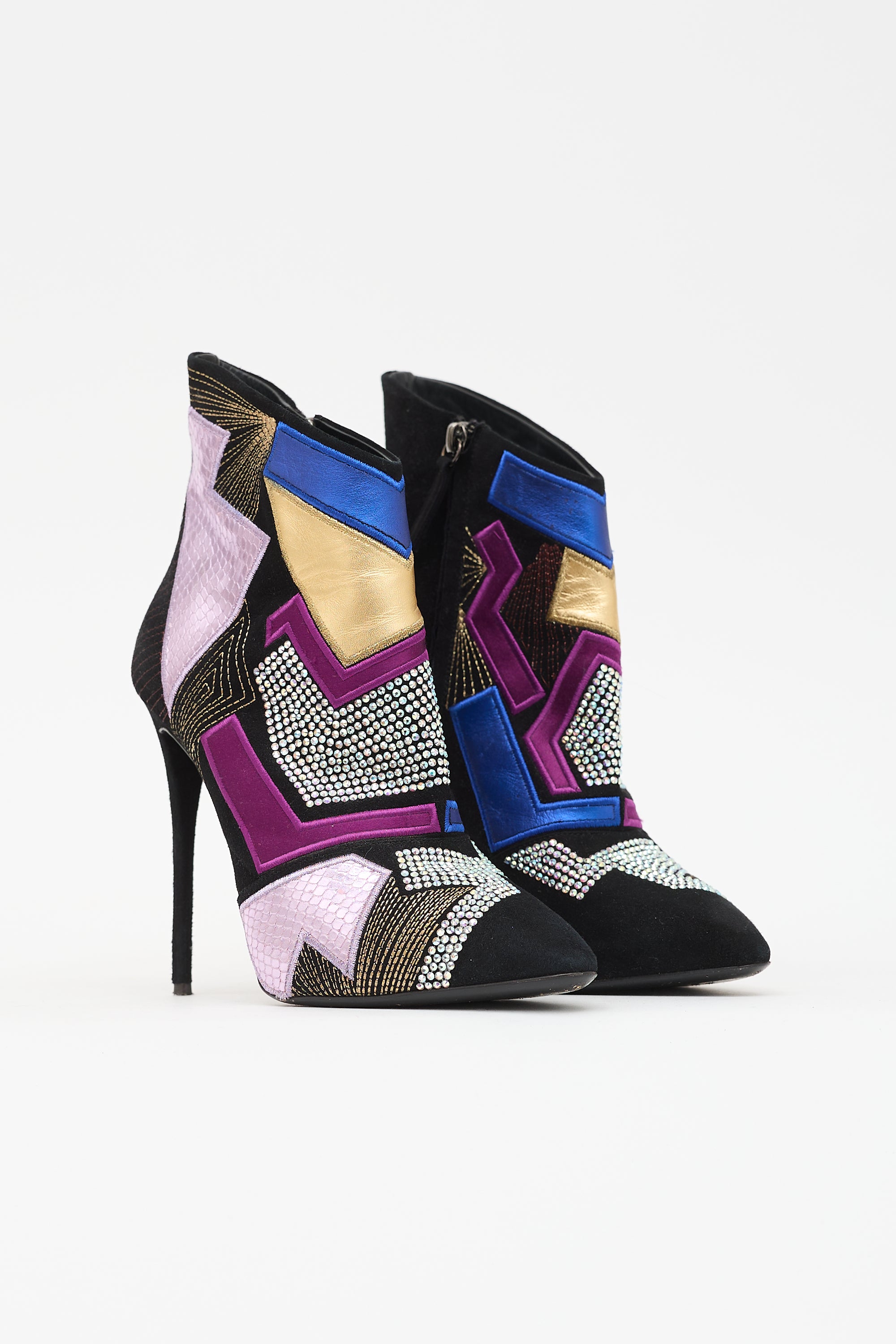 Giuseppe Zanotti Suede Olinda Patchwork Boot