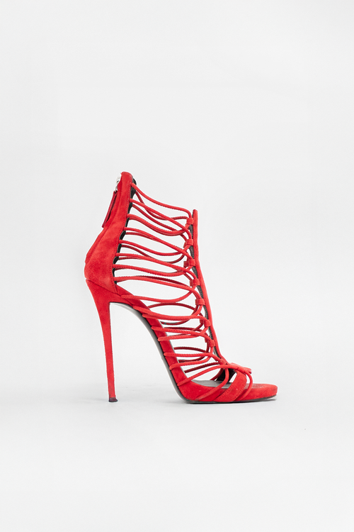 Giuseppe Zanotti Suede Zoey Caged Heel