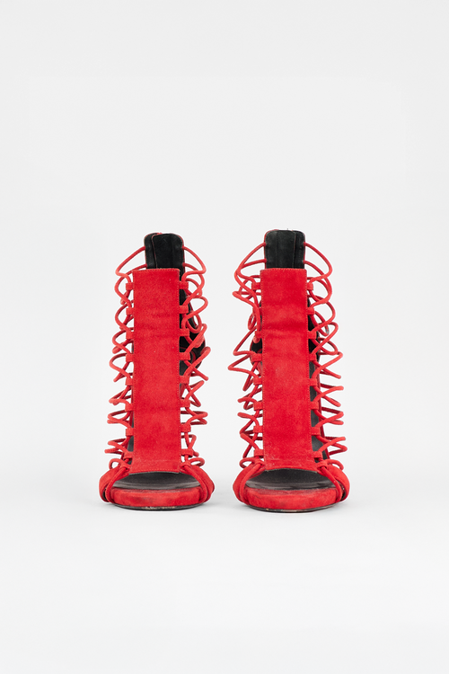 Giuseppe Zanotti Suede Zoey Caged Heel