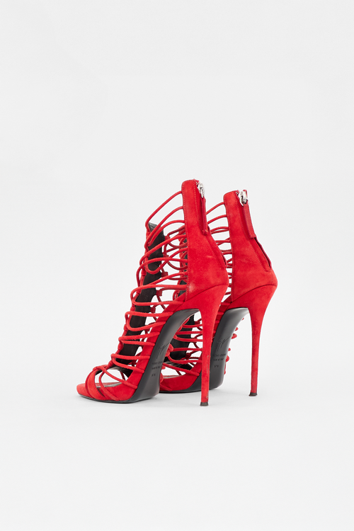 Giuseppe Zanotti Suede Zoey Caged Heel