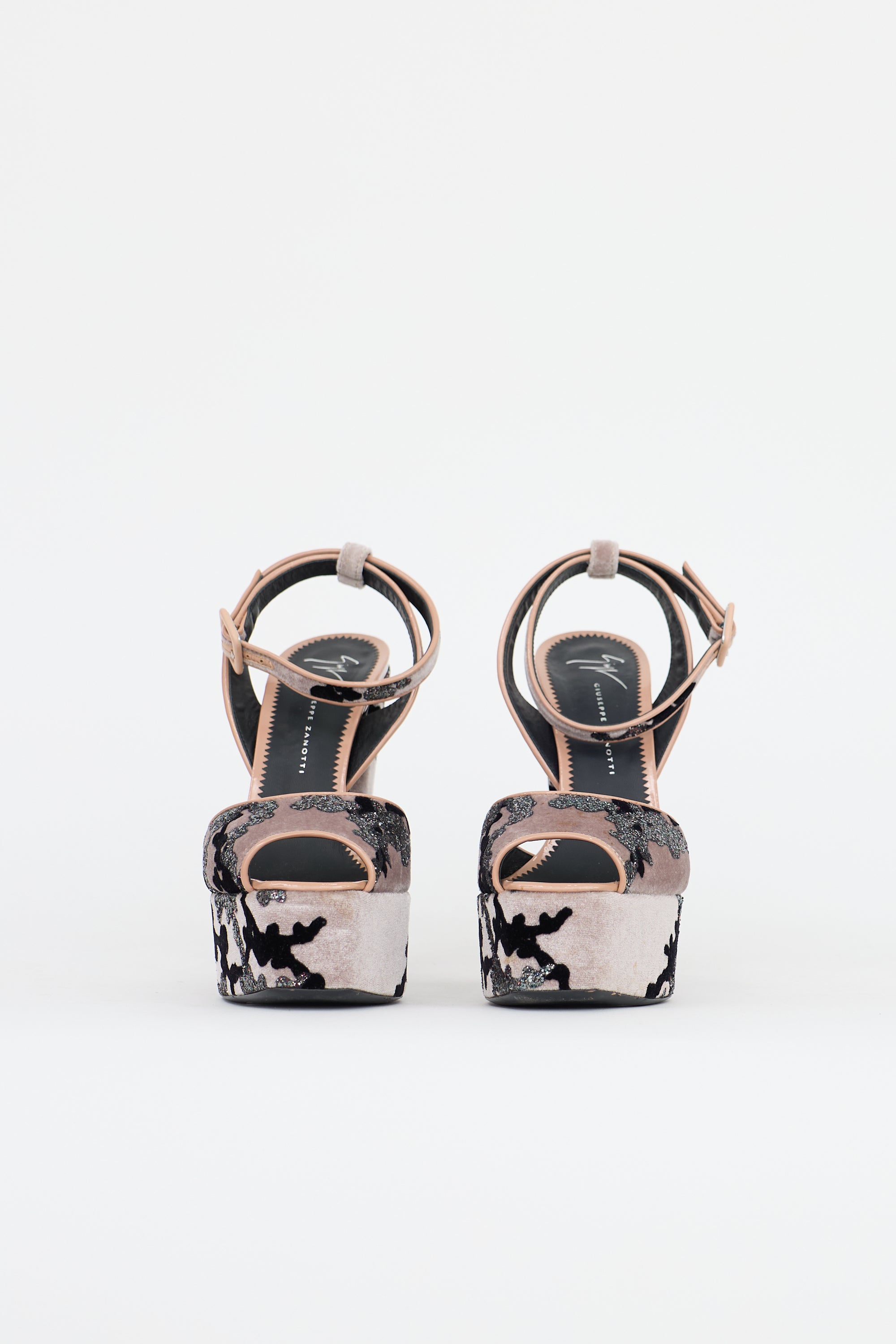 Giuseppe Zanotti Velvet Betty Platform Sandal