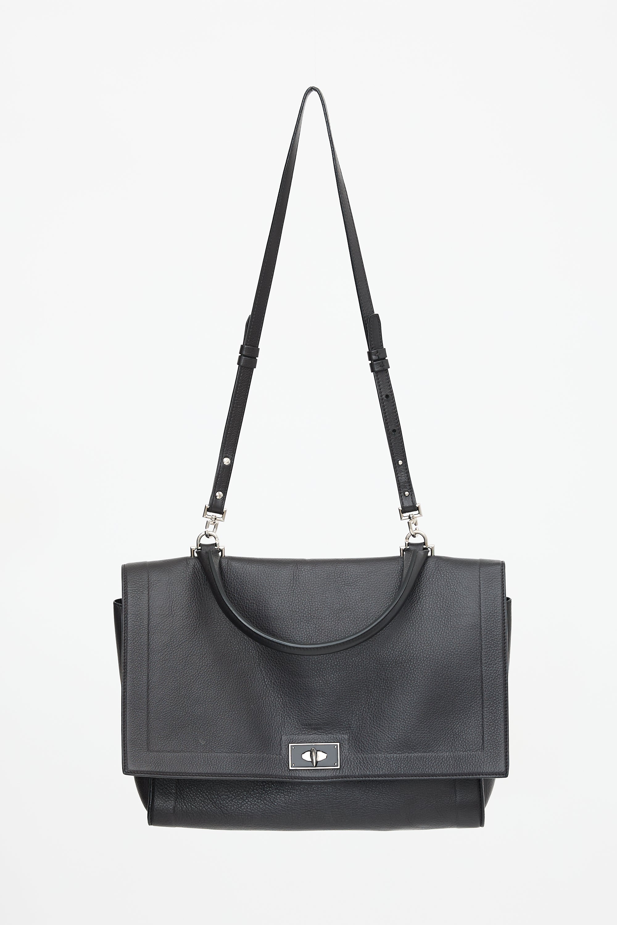 Givenchy 2015 Leather Lock Satchel Bag