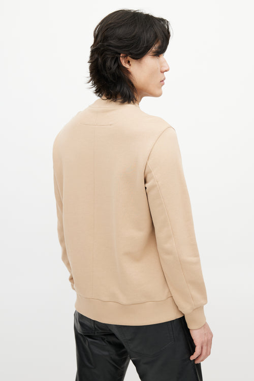Givenchy Beige & Multicolour Argyle Patch Sweatshirt