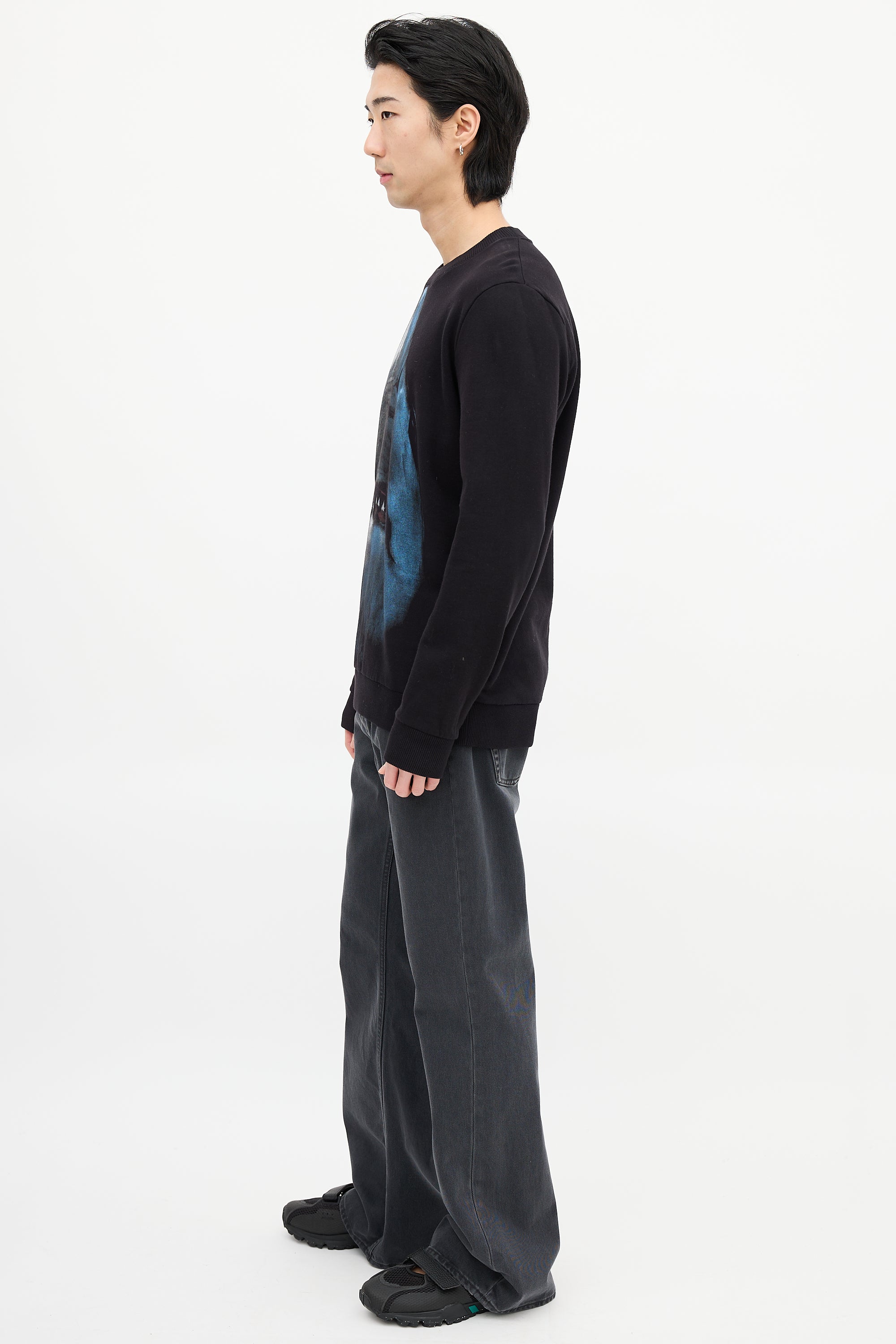 Givenchy Black & Blue Graphic Crewneck
