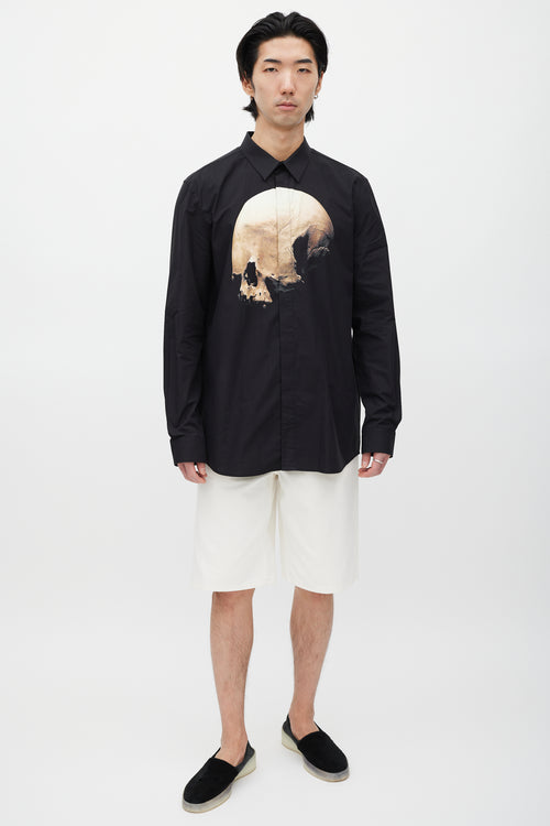 Givenchy Black & Brown Skull Shirt