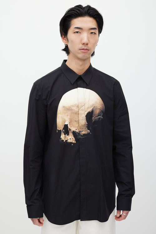 Givenchy Black & Brown Skull Shirt