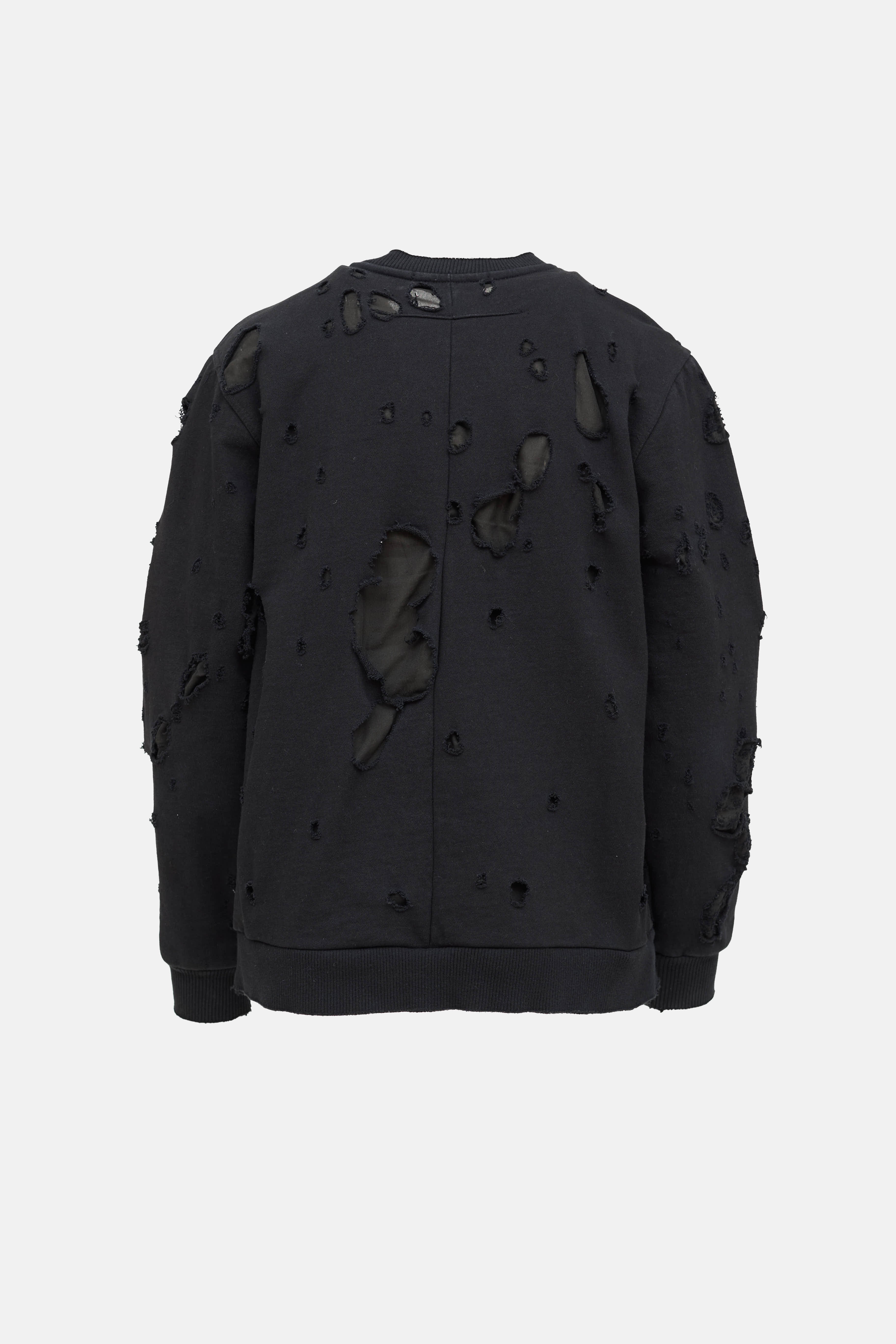 Givenchy Distressed Layered Logo Sweatshirt