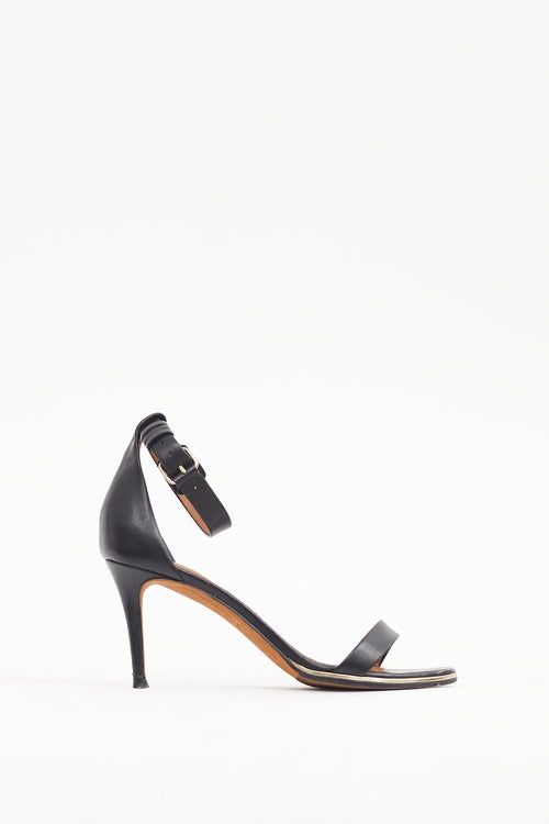 Givenchy Black & Gold Leather Nadia Heel