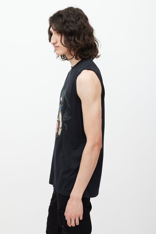 Givenchy Black & Multicolour Graphic Tank Top