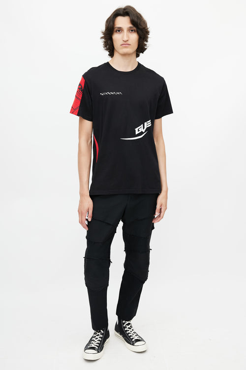 Givenchy Black & Multicolour Logo T-Shirt