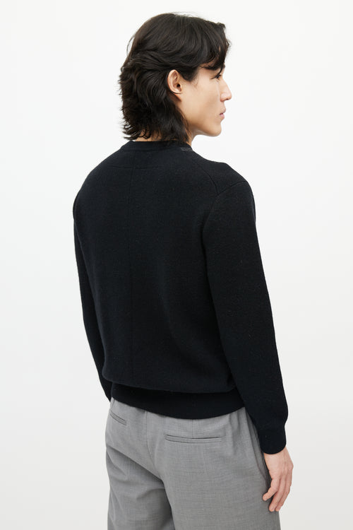 Givenchy Black & Multicolour Wool Face Sweater