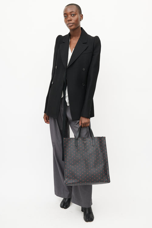 Givenchy Black & Red Cross Leather Tote