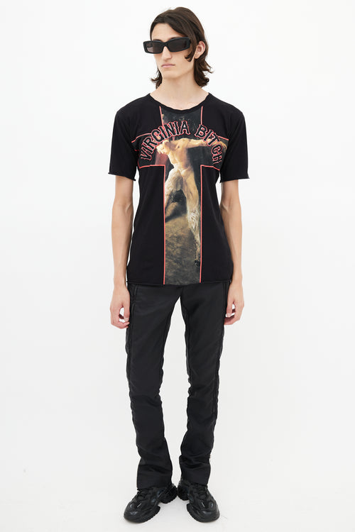 Givenchy Black & Multicolour Virginia Bitch T-Shirt