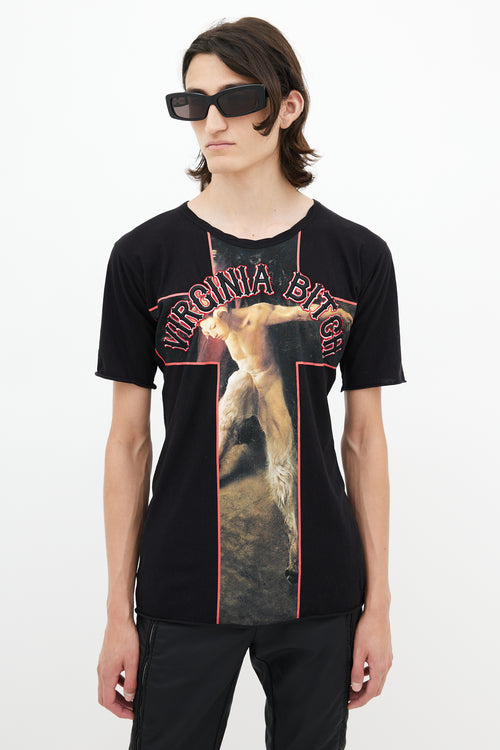 Givenchy Black & Multicolour Virginia Bitch T-Shirt