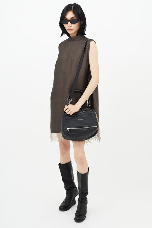 Givenchy Black & Silver Small Pandora Shoulder Bag
