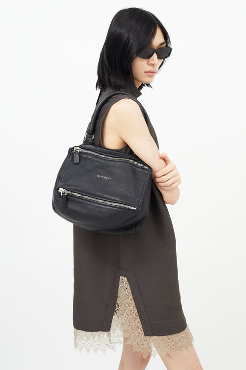 Givenchy Black & Silver Small Pandora Shoulder Bag