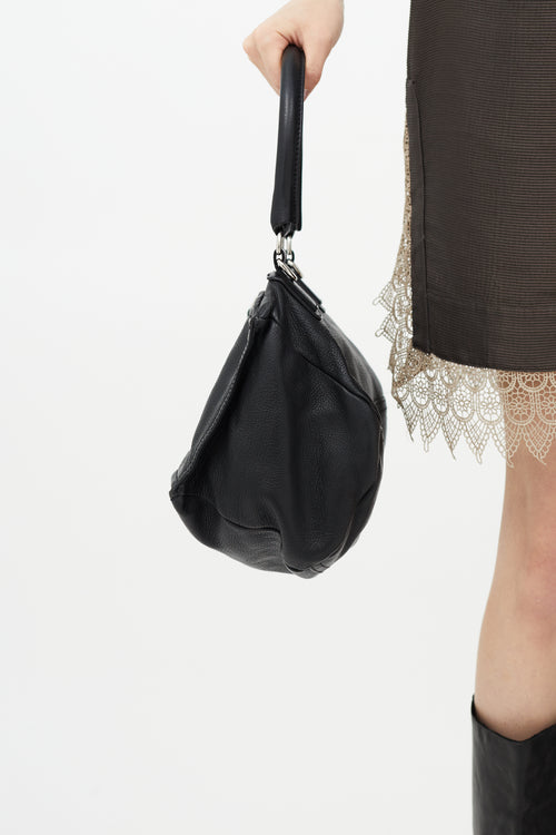 Givenchy Black & Silver Small Pandora Shoulder Bag